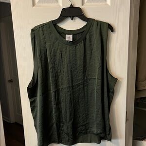 Olive Green Sleeveless Top